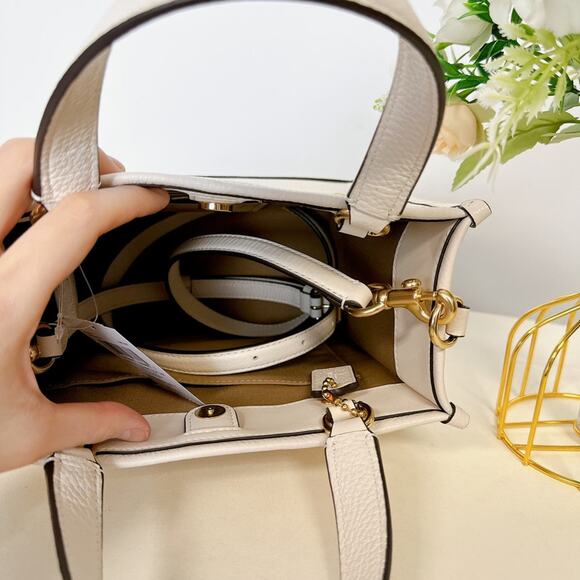 Coach CO971 Dempsey Tote 22 IN Chalk - Picture 5 of 6